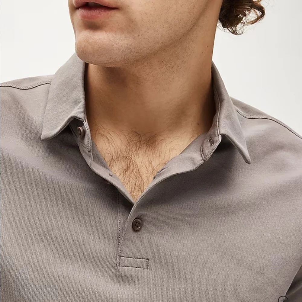J crew graphite shade grey Performance piqué polo shirt